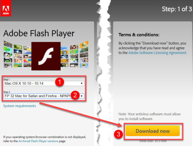 flash player offline installer mac os x